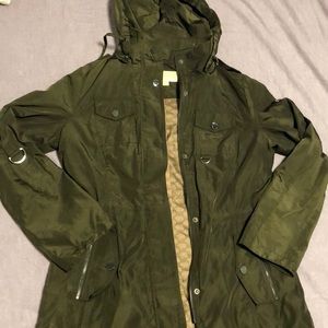 Michael Kors Rain Coat Green Like new